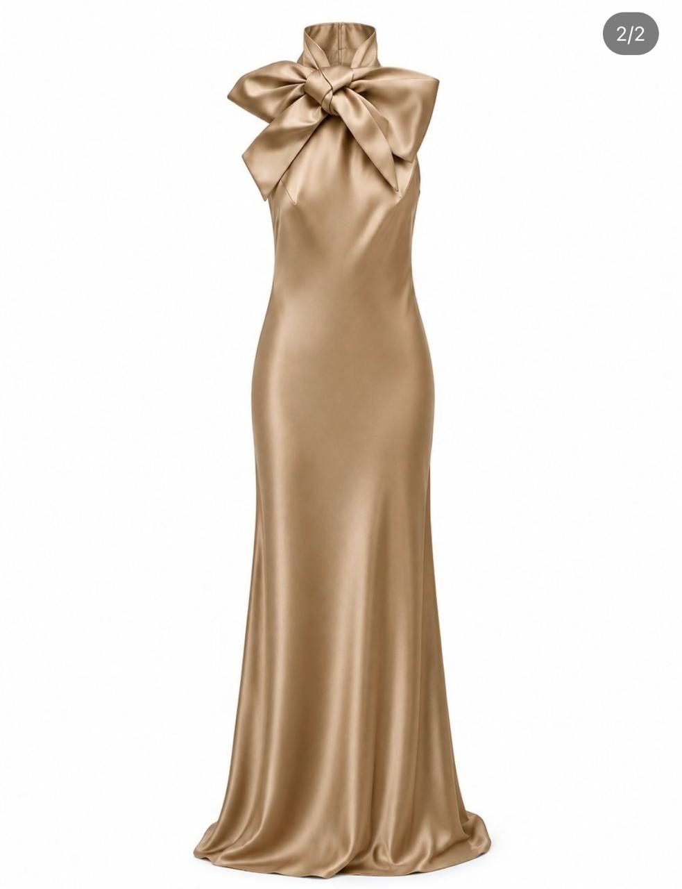 BOW SILK DRESS